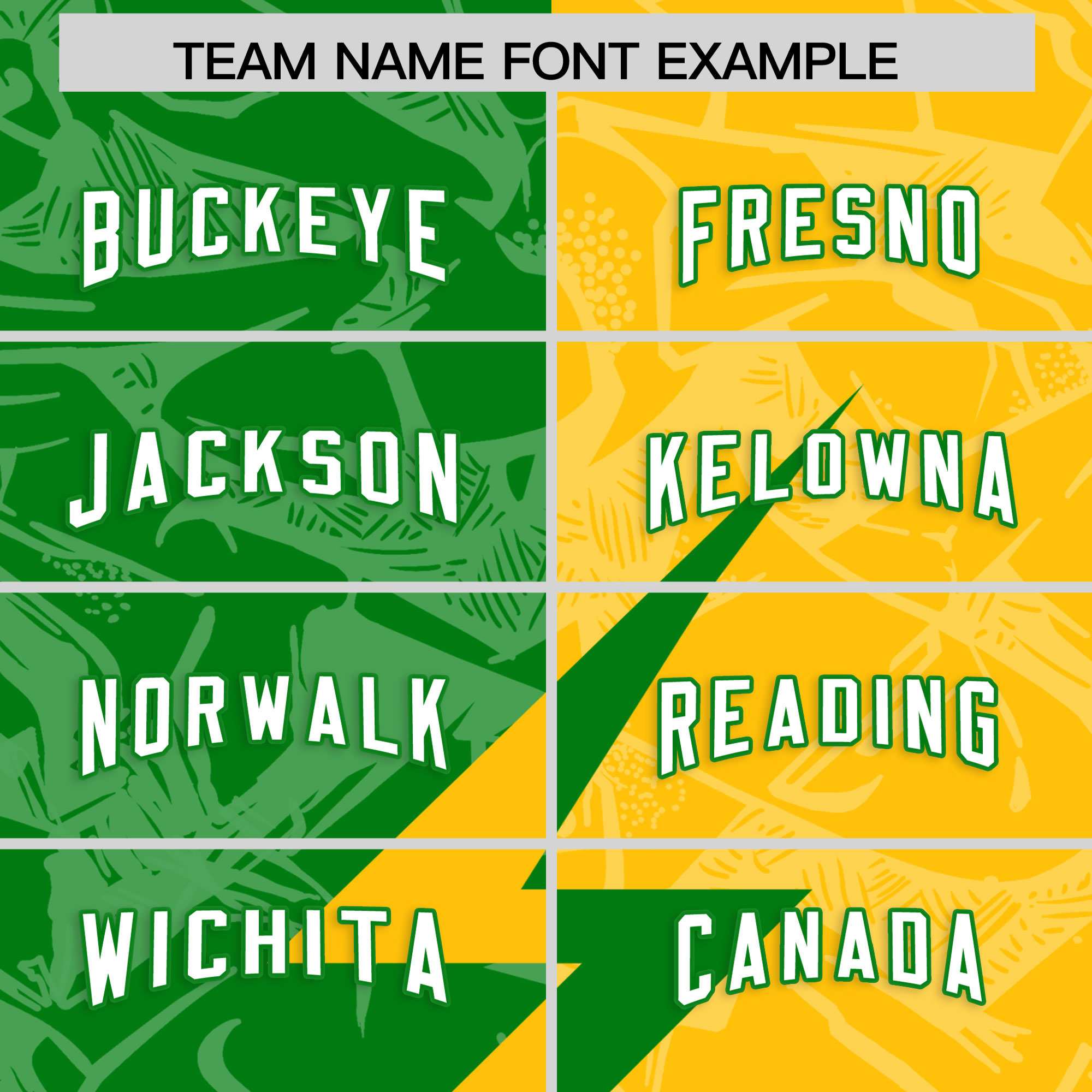 Custom Kelly Green Yellow Split Personalized Lightning Pattern American Football Jersey