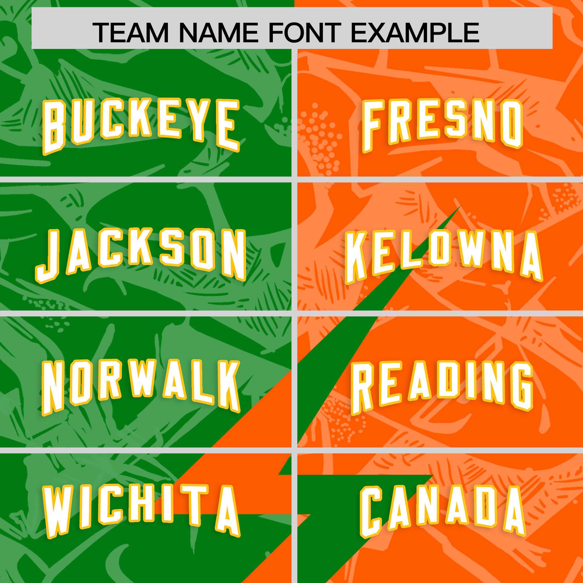 Custom Orange Kelly Green Split Personalized Lightning Pattern American Football Jersey