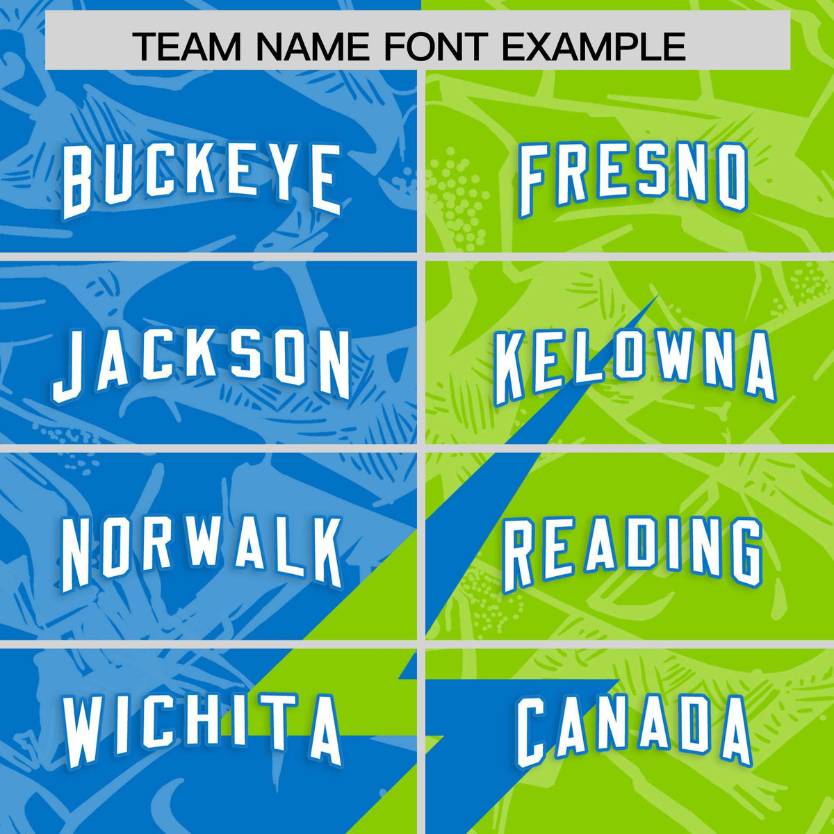 Custom Neon Green Panther Blue Split Personalized Lightning Pattern American Football Jersey