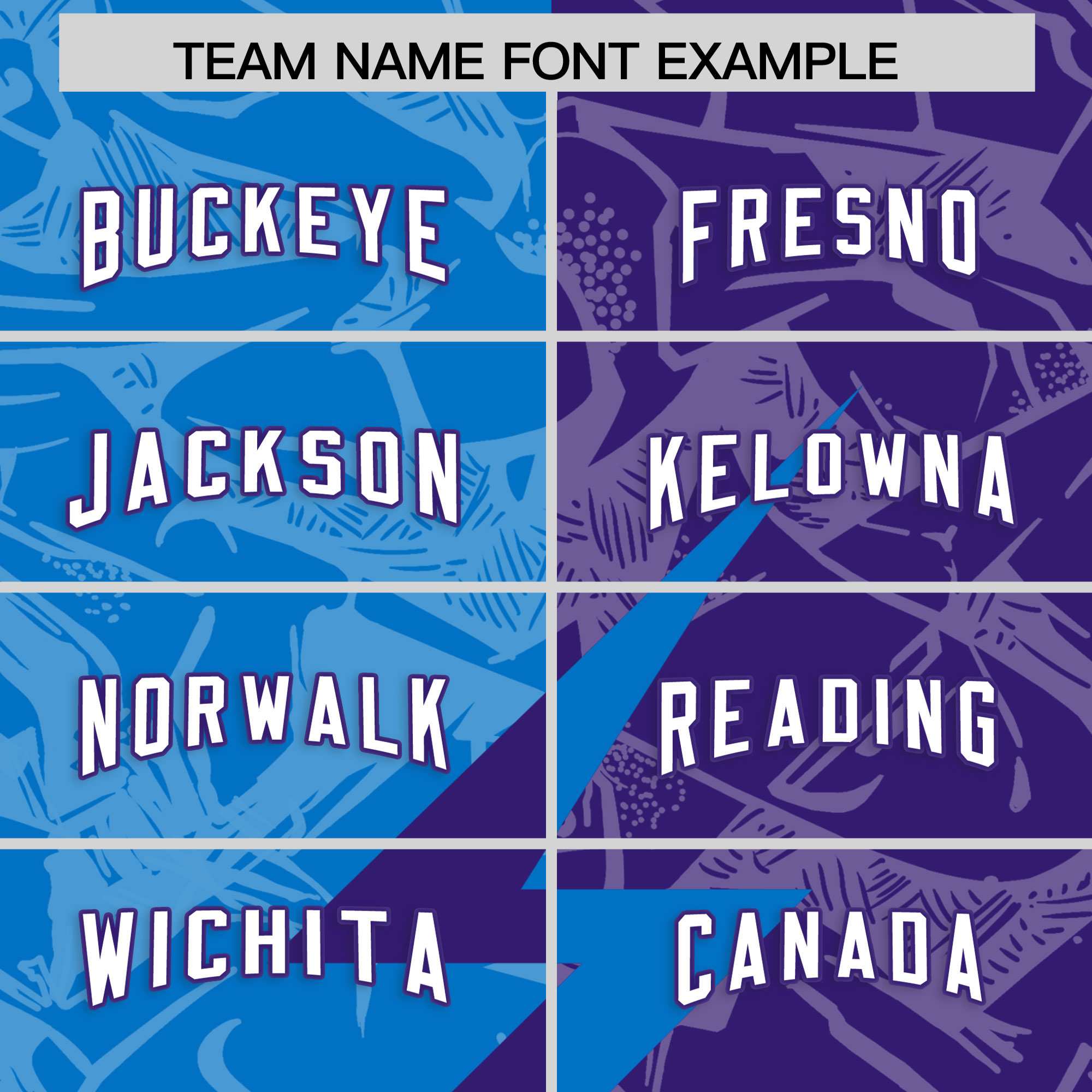 Custom Panther Blue Purple Split Personalized Lightning Pattern American Football Jersey