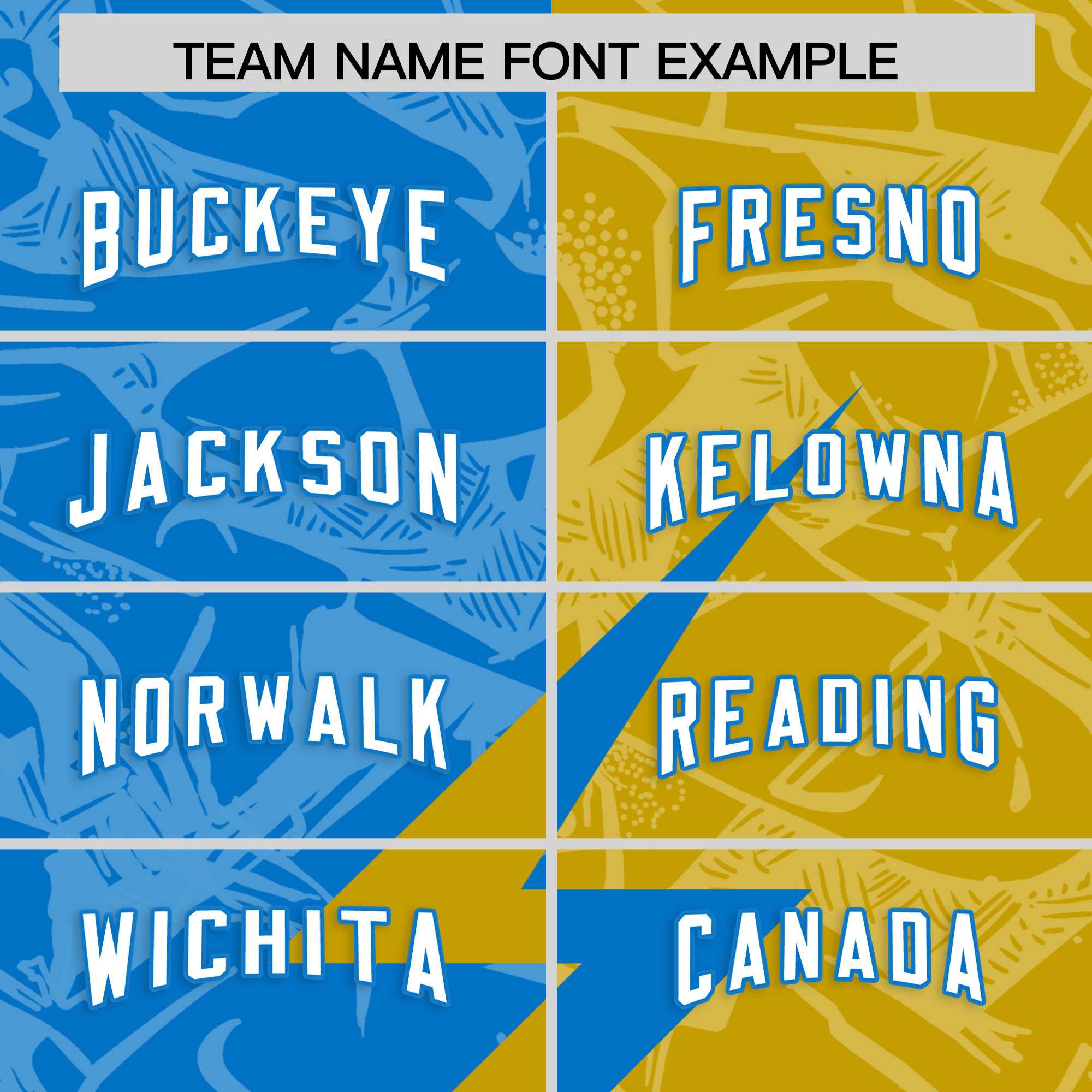 Custom Panther Blue Old Gold Split Personalized Lightning Pattern American Football Jersey