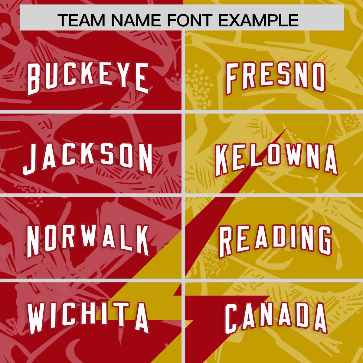 Custom Old Gold Red Split Personalized Lightning Pattern American Football Jersey