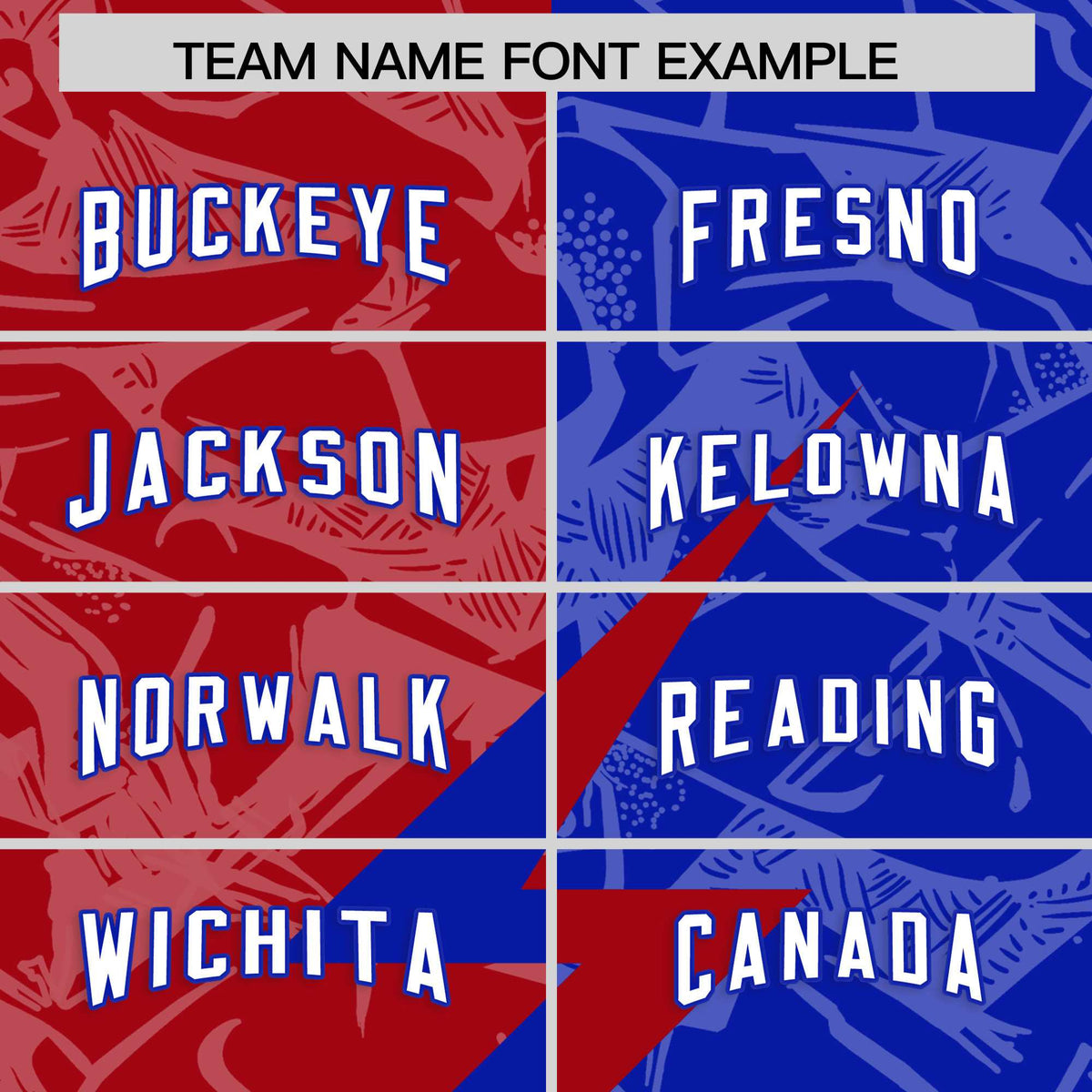 Custom Royal Red Split Personalized Lightning Pattern American Football Jersey