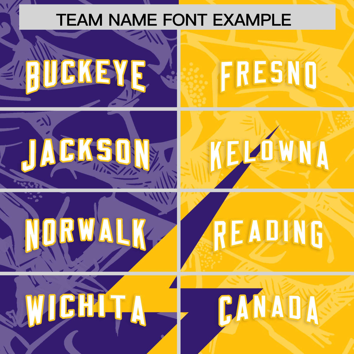 Custom Yellow Purple Split Personalized Lightning Pattern American Football Jersey