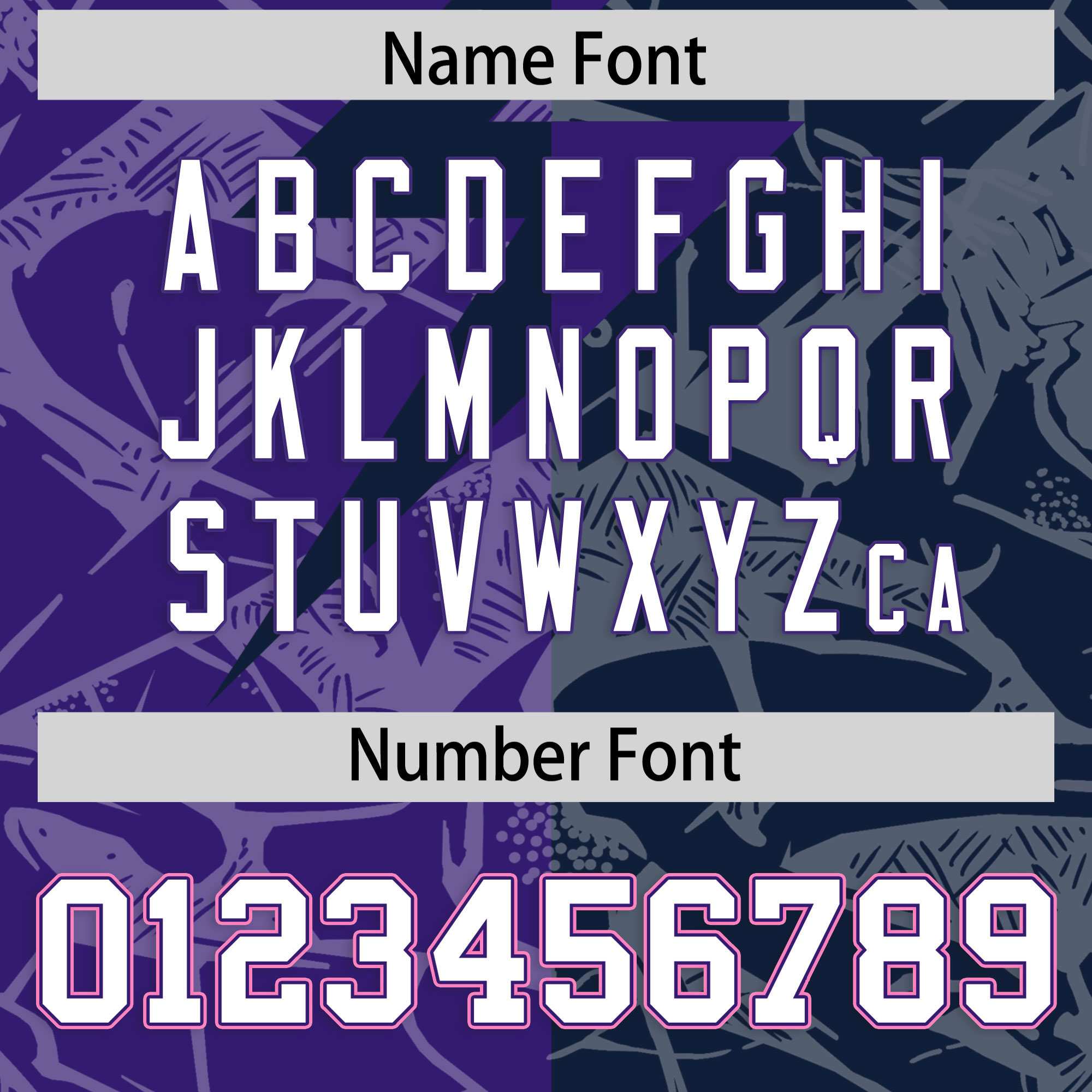 Custom Navy Purple Split Personalized Lightning Pattern American Football Jersey