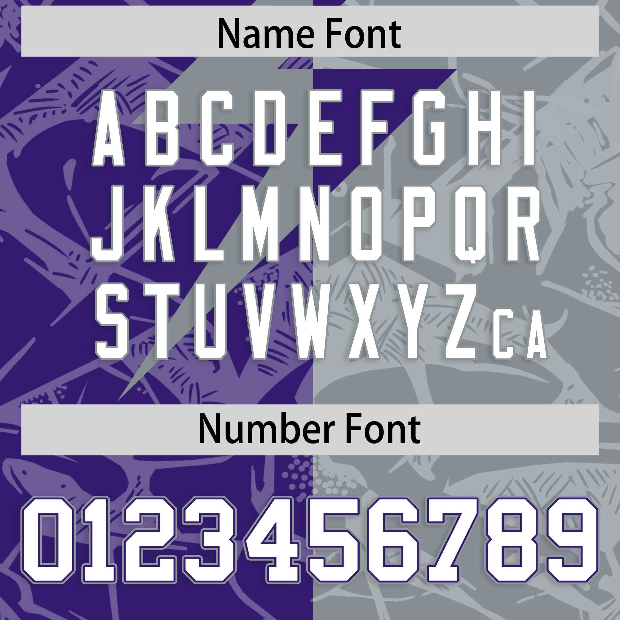 Custom Purple Gray Split Personalized Lightning Pattern American Football Jersey