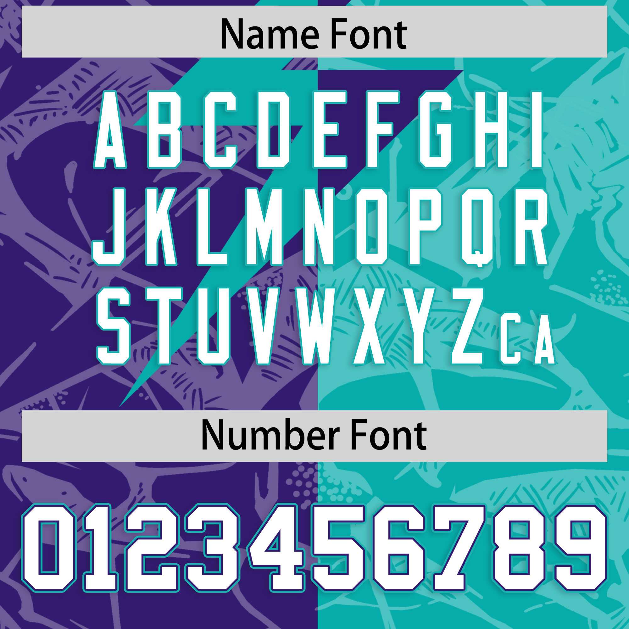 Custom Aqua Purple Split Personalized Lightning Pattern American Football Jersey