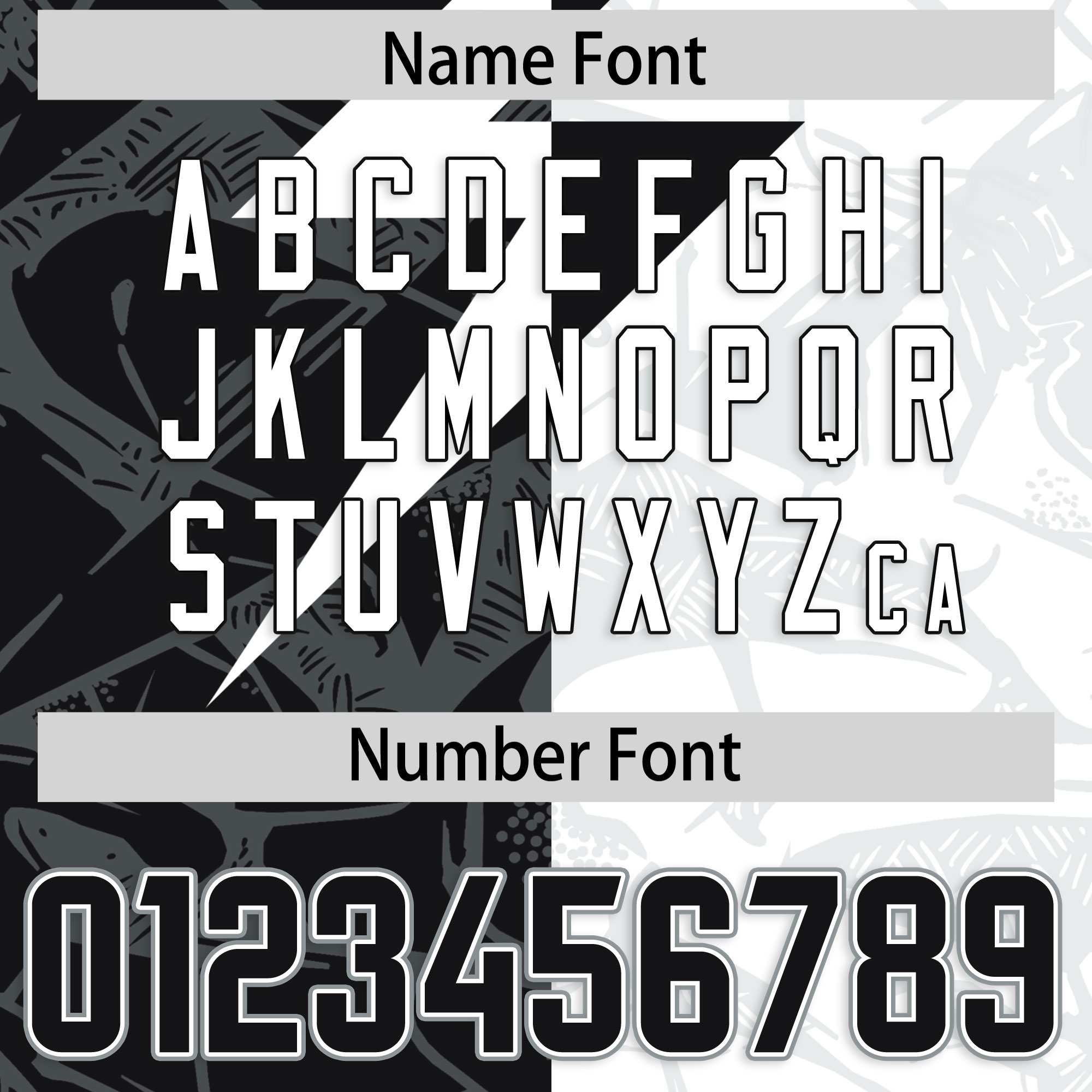 Custom White Black Split Personalized Lightning Pattern American Football Jersey