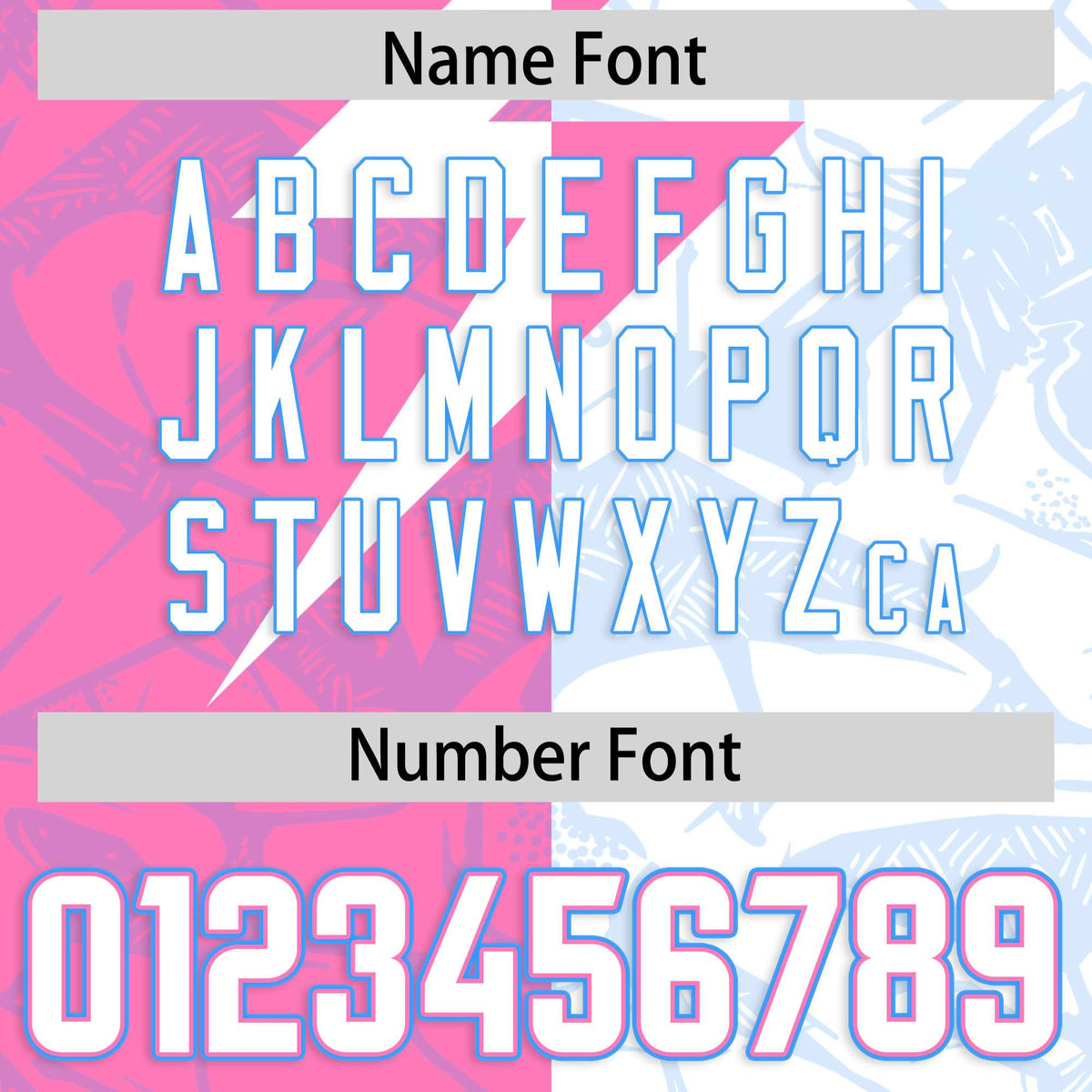 Custom White Pink Split Personalized Lightning Pattern American Football Jersey