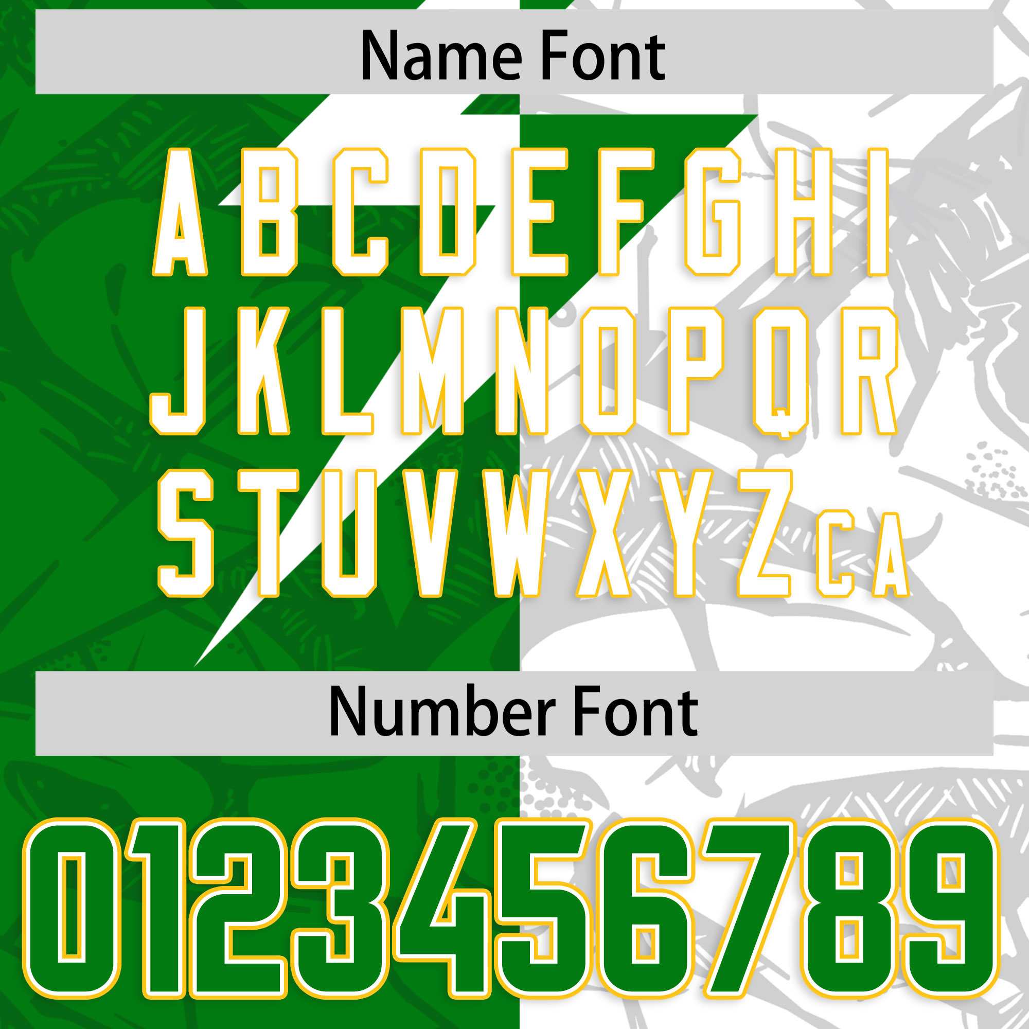 Custom Kelly Green White Split Personalized Lightning Pattern American Football Jersey