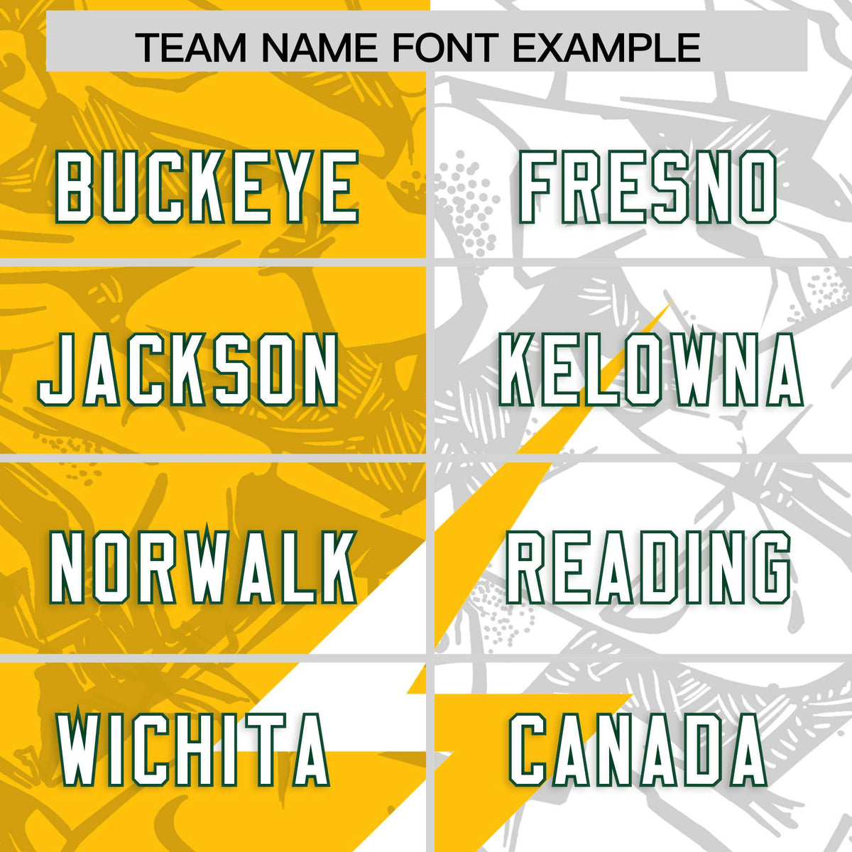 Custom Yellow White Split Personalized Lightning Pattern American Football Jersey