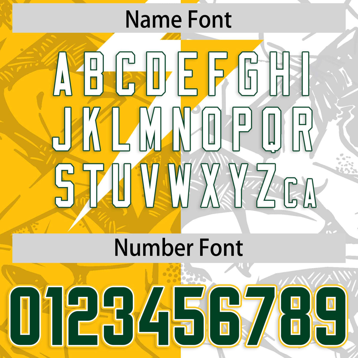 Custom Yellow White Split Personalized Lightning Pattern American Football Jersey