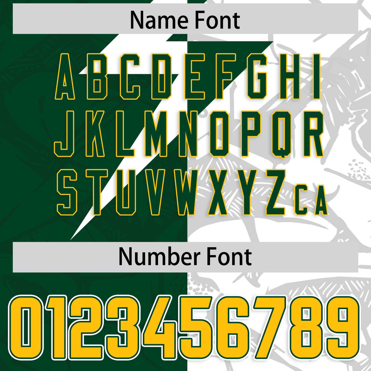 Custom Green White Split Personalized Lightning Pattern American Football Jersey