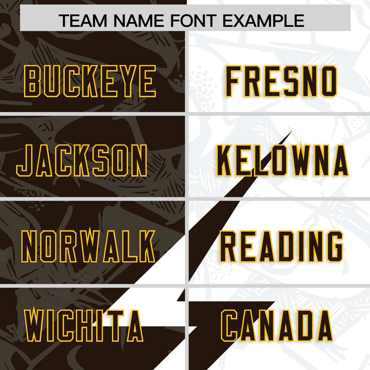 Custom Brown White Split Personalized Lightning Pattern American Football Jersey