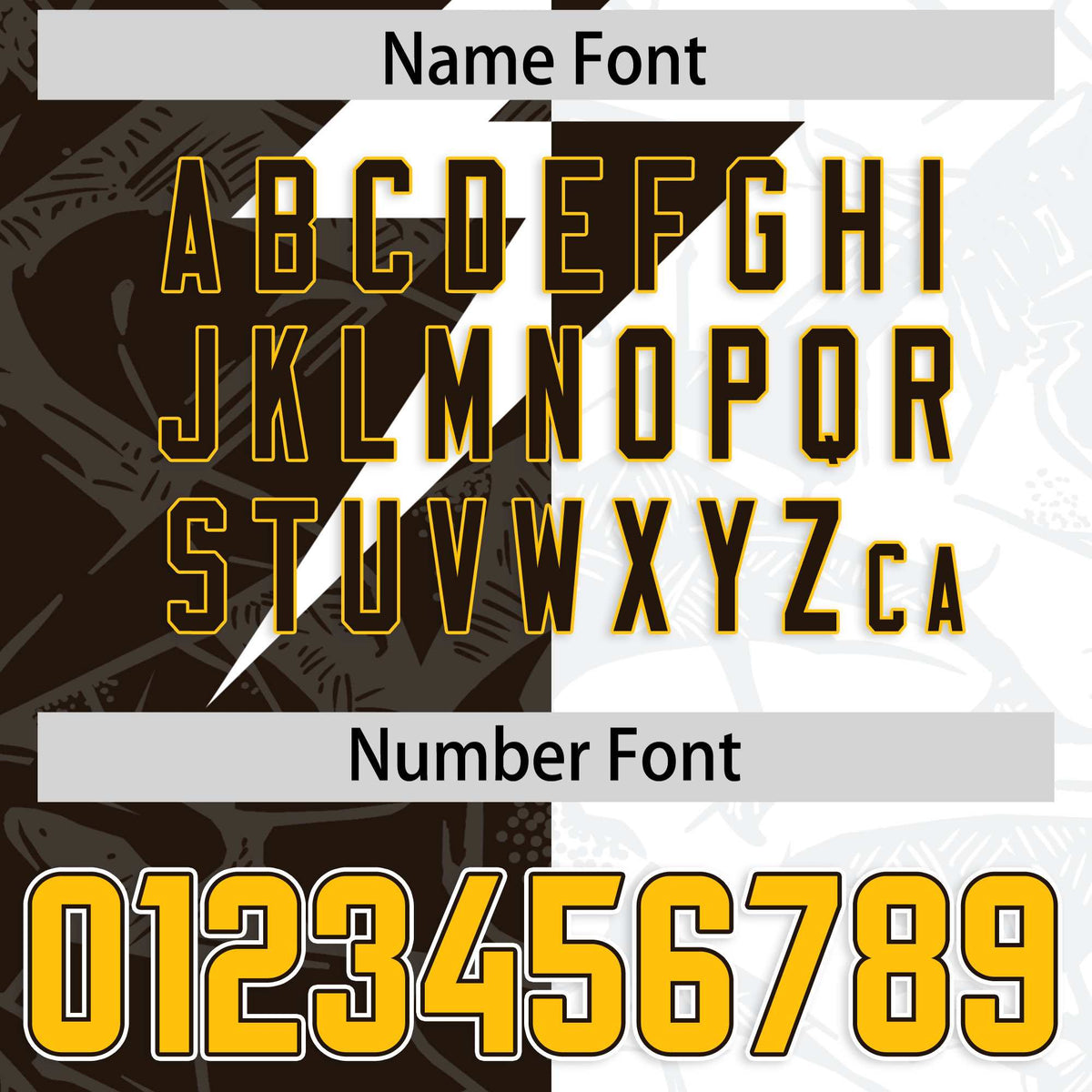 Custom Brown White Split Personalized Lightning Pattern American Football Jersey