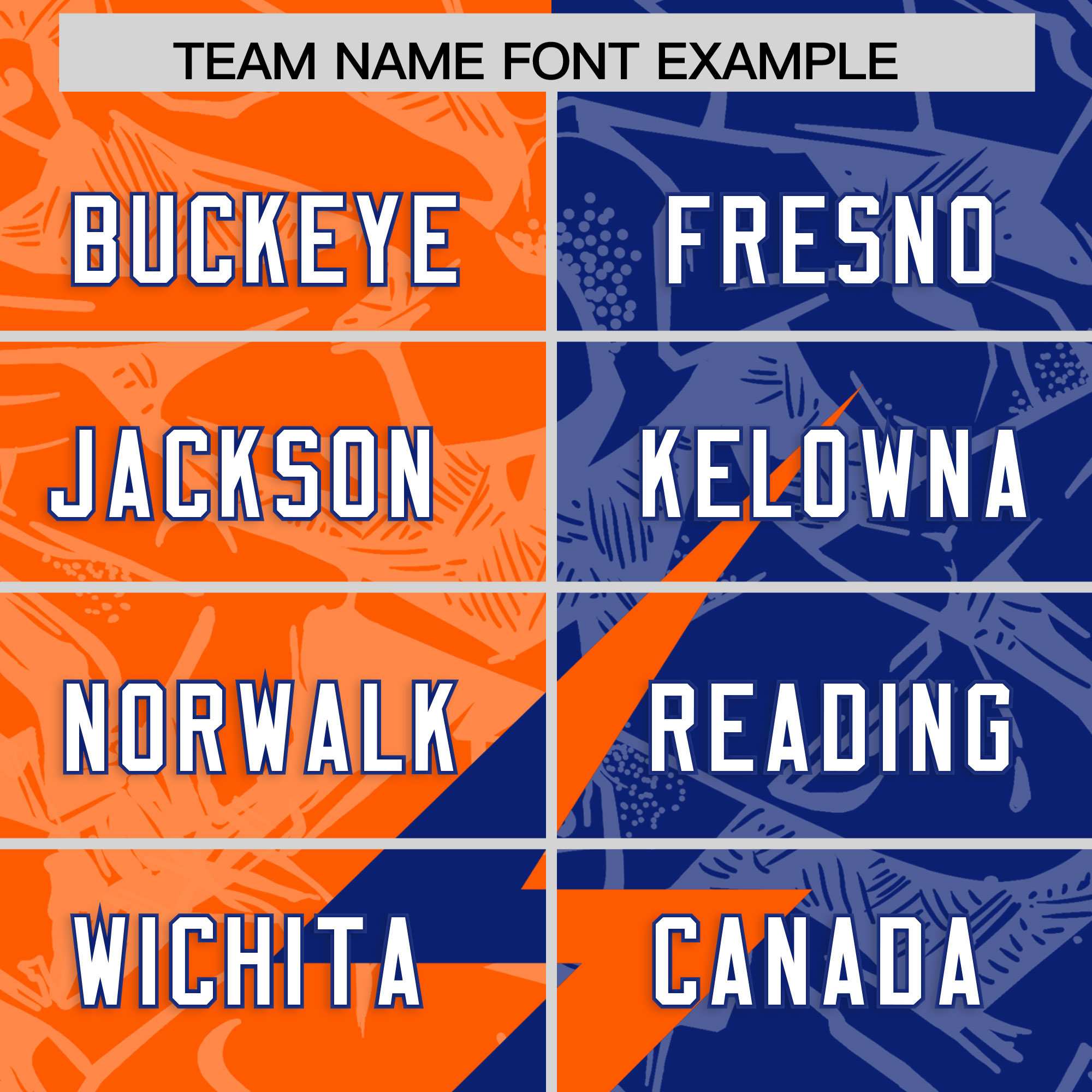 Custom Orange Royal Split Personalized Lightning Pattern American Football Jersey