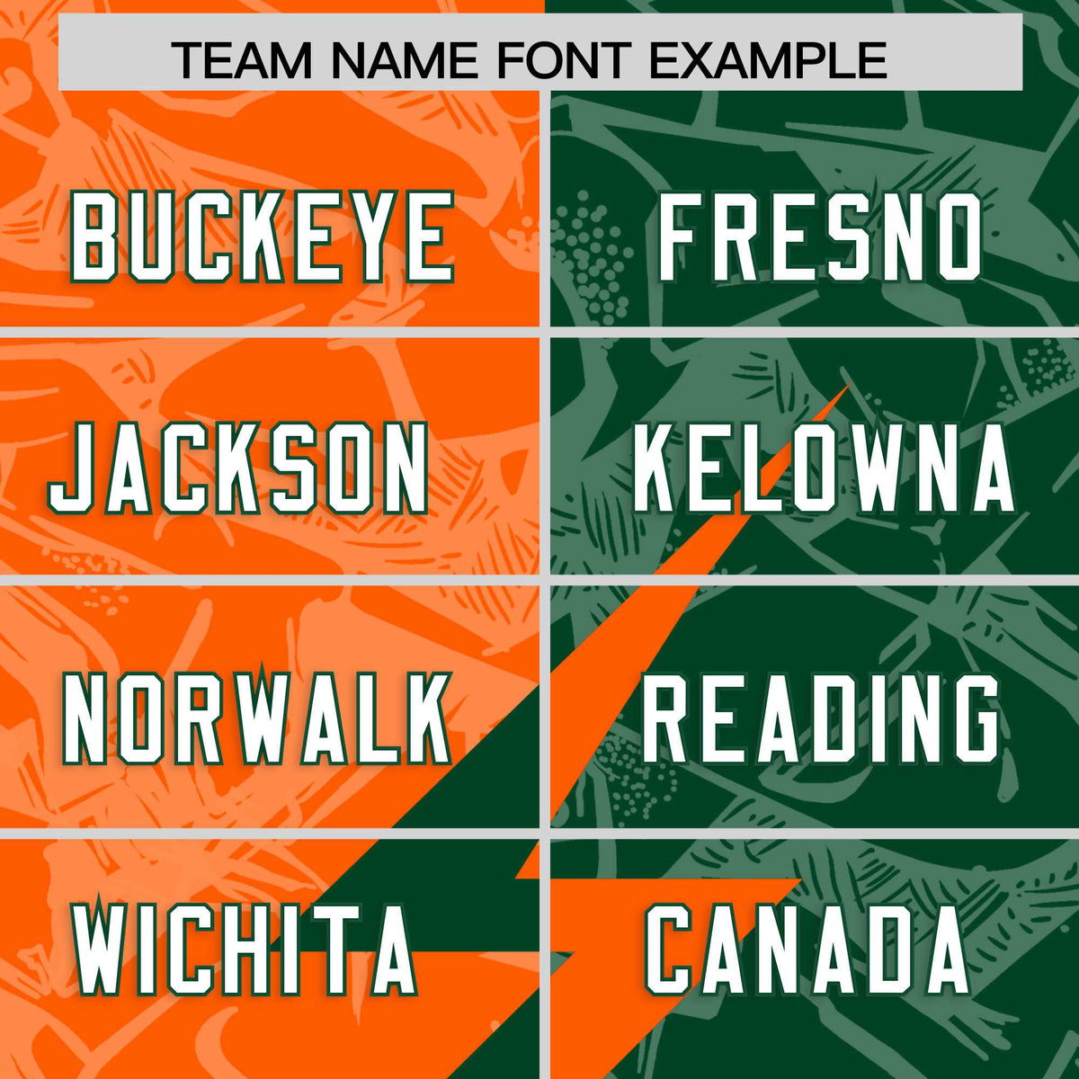 Custom Green Orange Split Personalized Lightning Pattern American Football Jersey