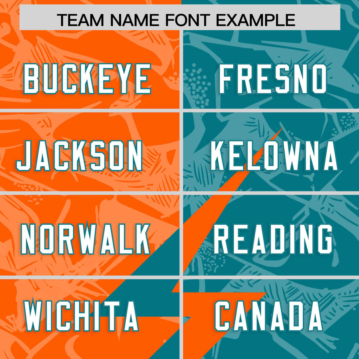 Custom Aqua Orange Split Personalized Lightning Pattern American Football Jersey