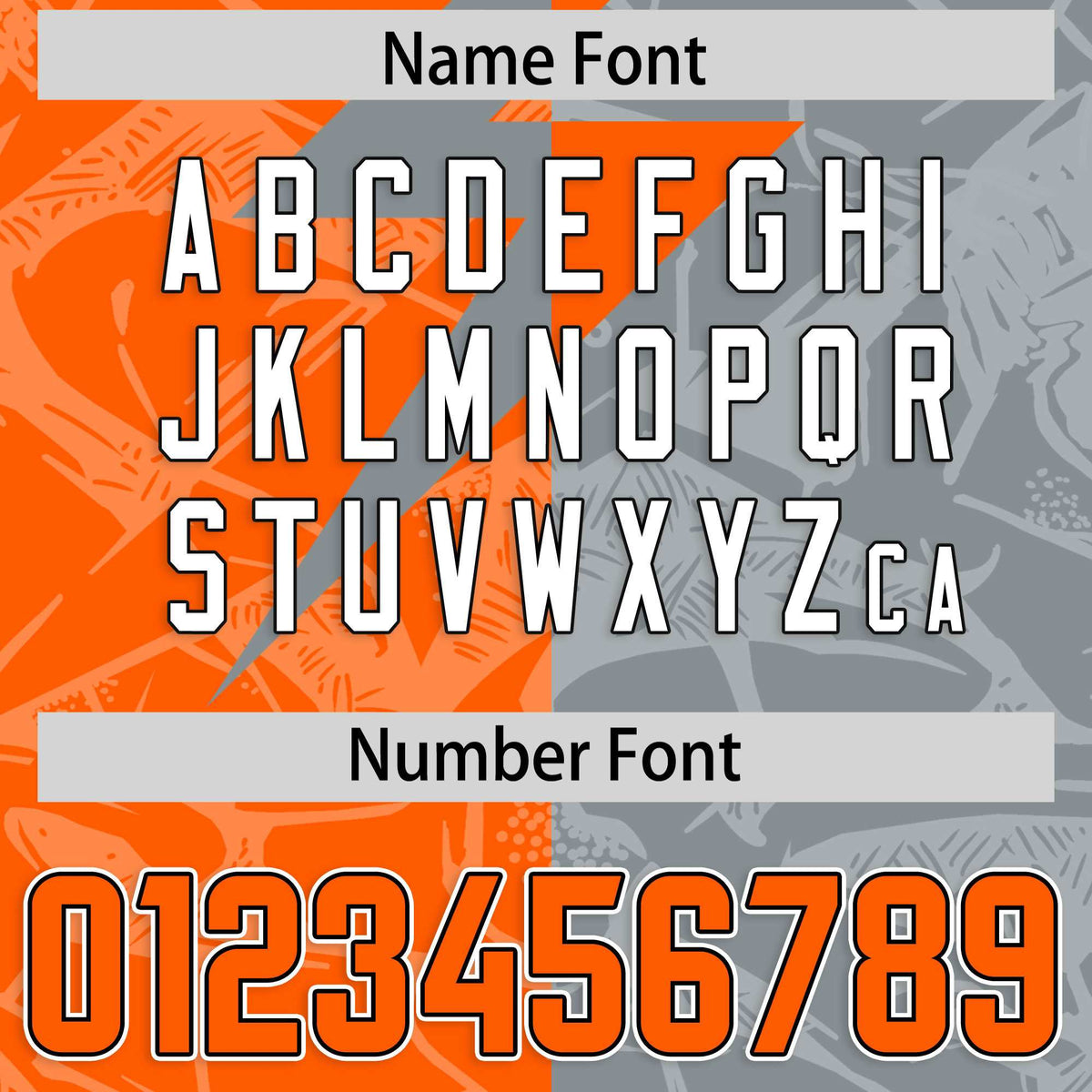 Custom Grey Orange Split Personalized Lightning Pattern American Football Jersey