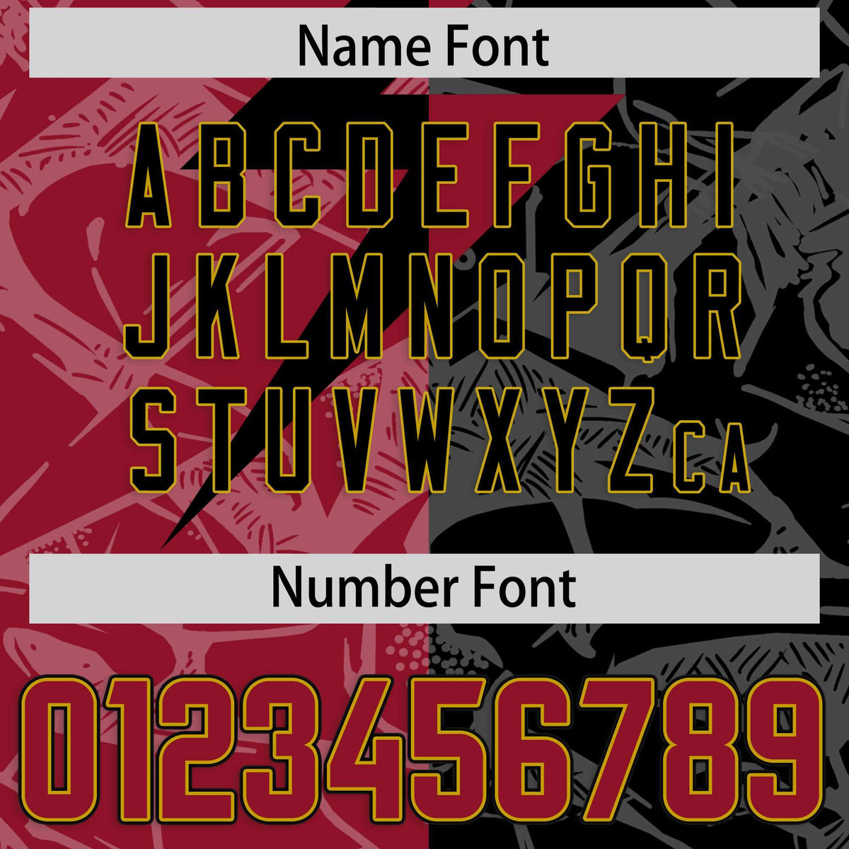 Custom Black Cardinal Split Personalized Lightning Pattern American Football Jersey