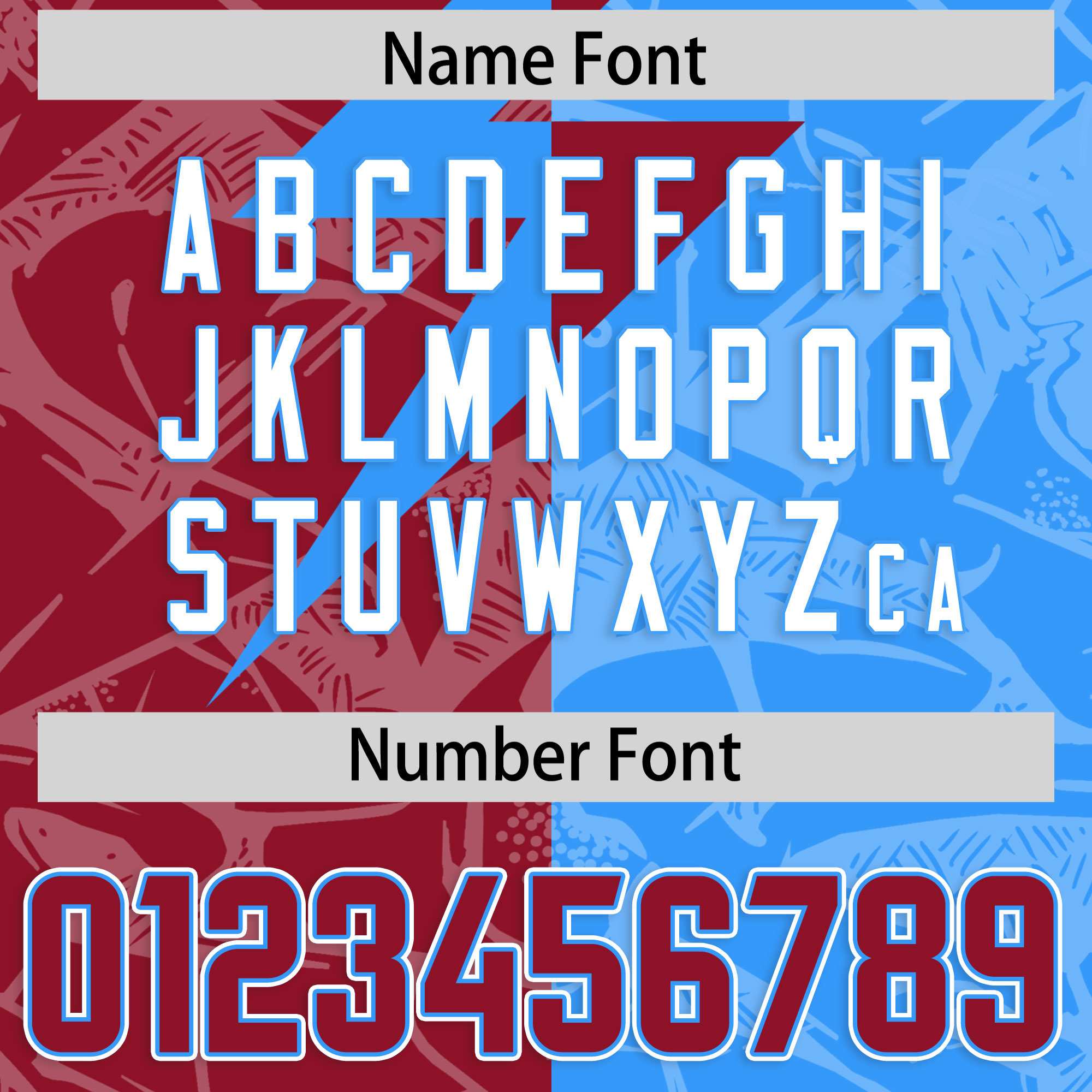 Custom Light Blue Cardinal Split Personalized Lightning Pattern American Football Jersey