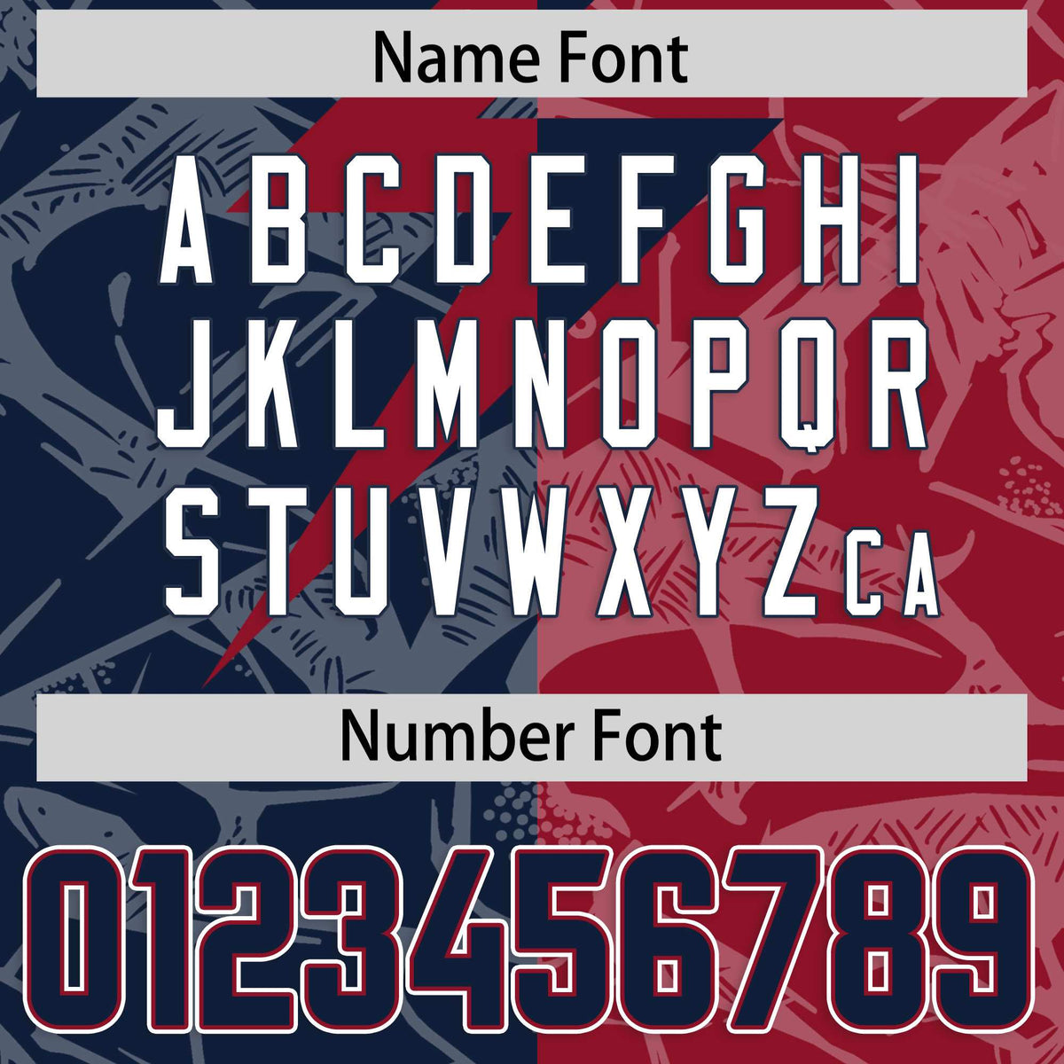 Custom Navy Cardinal Split Personalized Lightning Pattern American Football Jersey