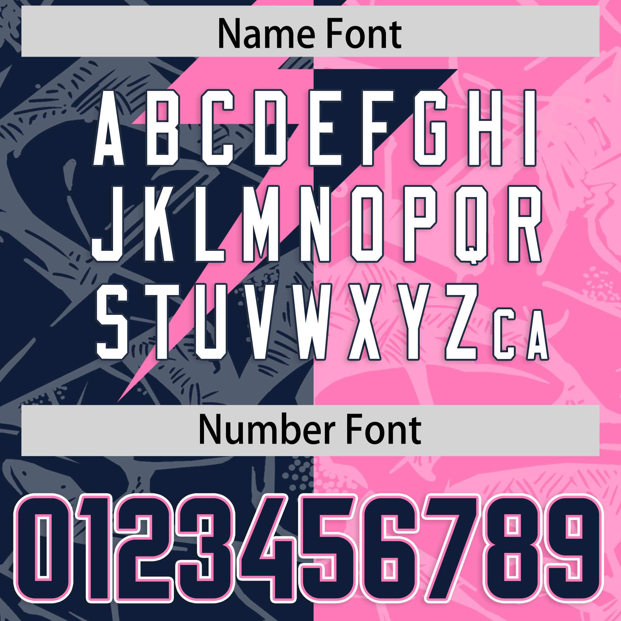 Custom Pink Navy Split Personalized Lightning Pattern American Football Jersey