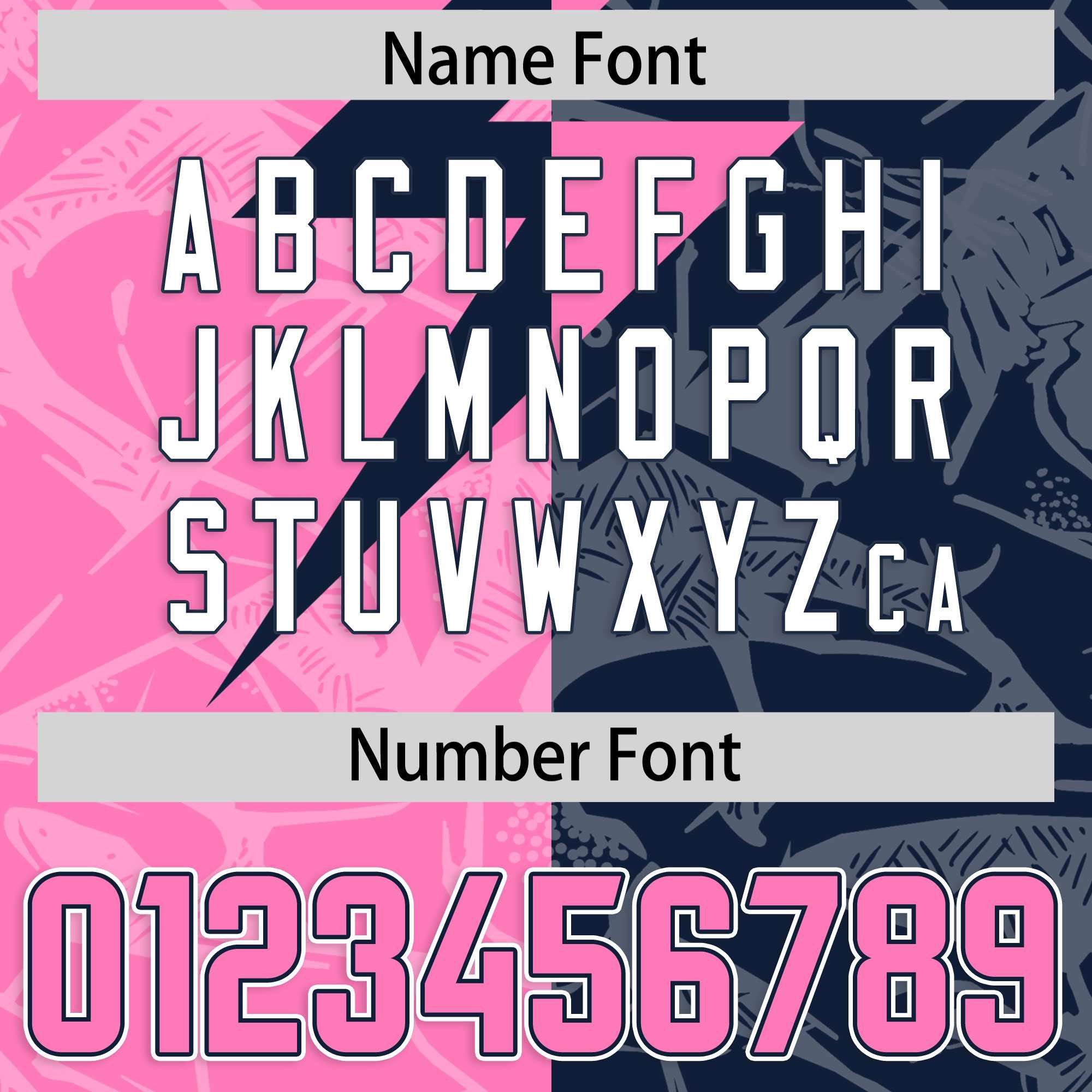 Custom Navy Pink Split Personalized Lightning Pattern American Football Jersey