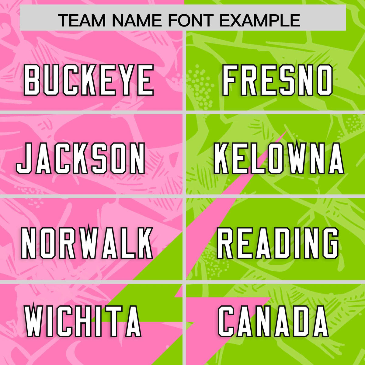 Custom Neon Green Pink Split Personalized Lightning Pattern American Football Jersey