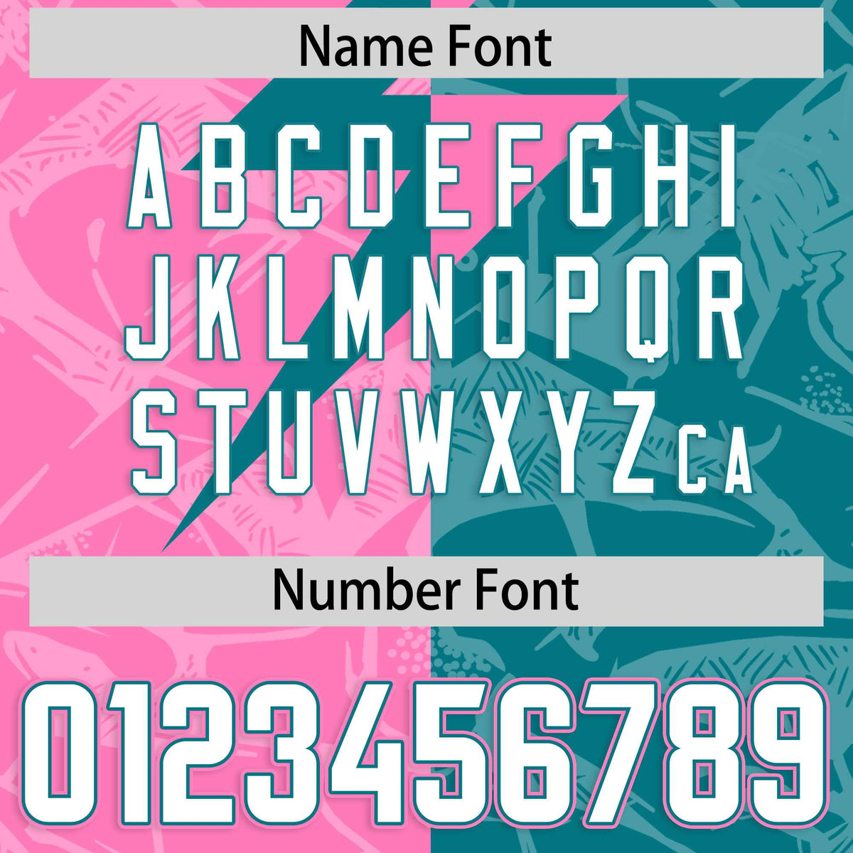 Custom Aqua Pink Split Personalized Lightning Pattern American Football Jersey