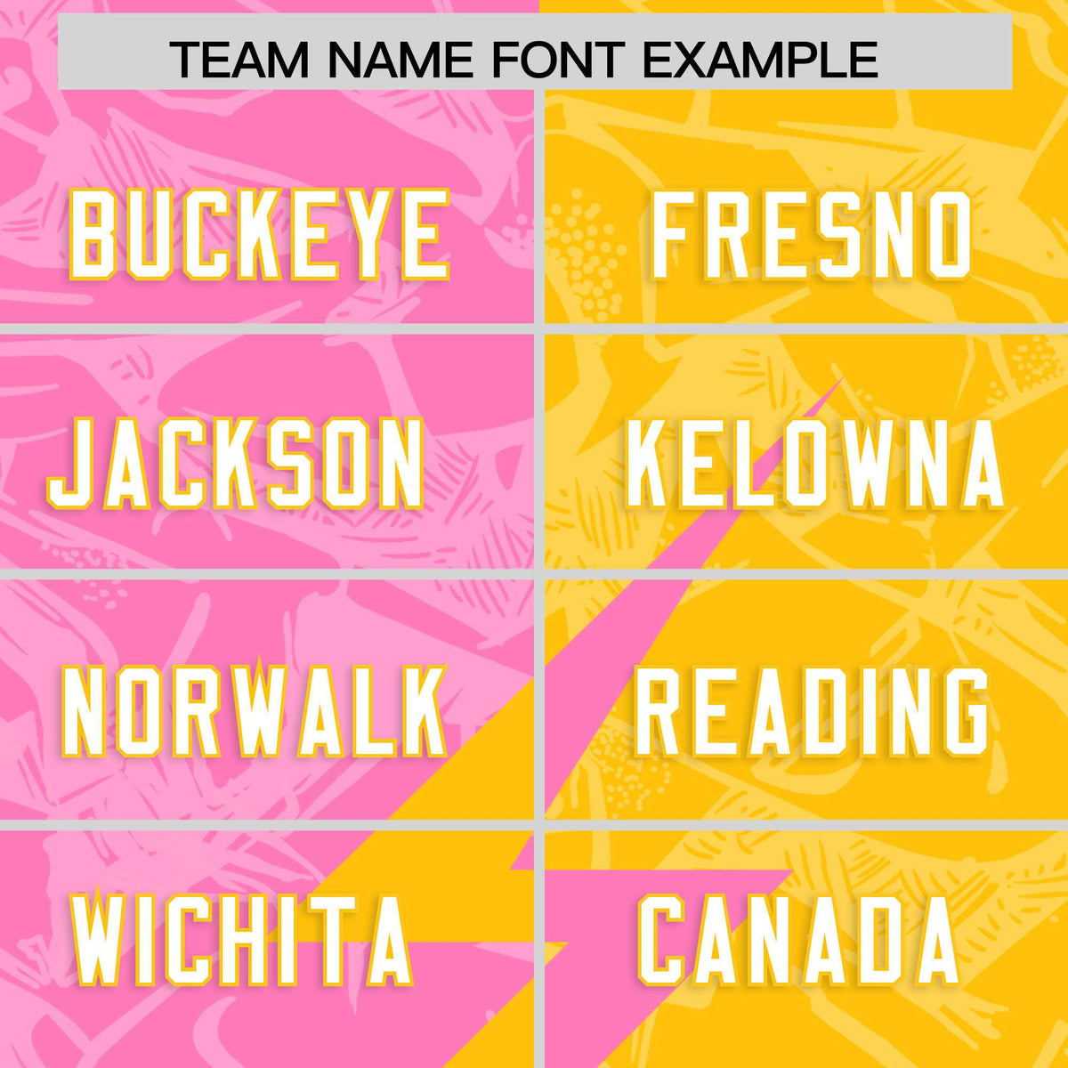 Custom Yellow Pink Split Personalized Lightning Pattern American Football Jersey