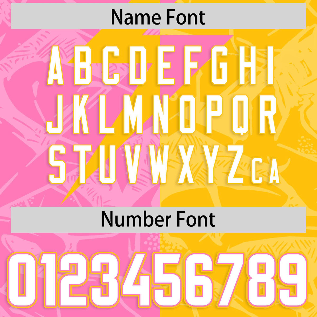 Custom Yellow Pink Split Personalized Lightning Pattern American Football Jersey