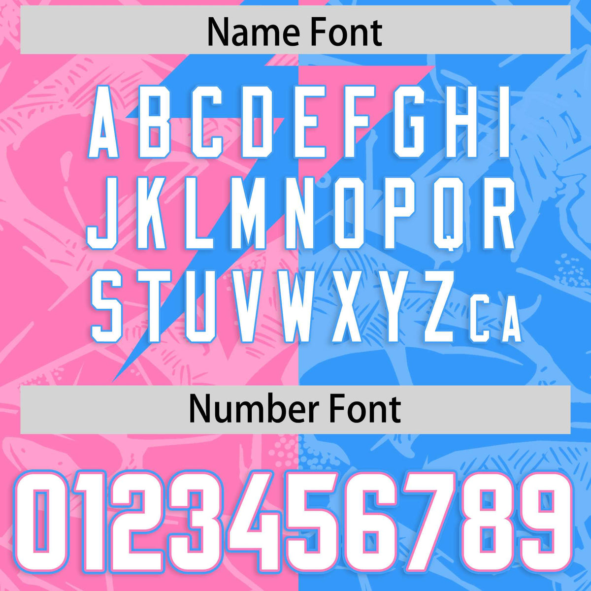 Custom Light Blue Pink Split Personalized Lightning Pattern American Football Jersey