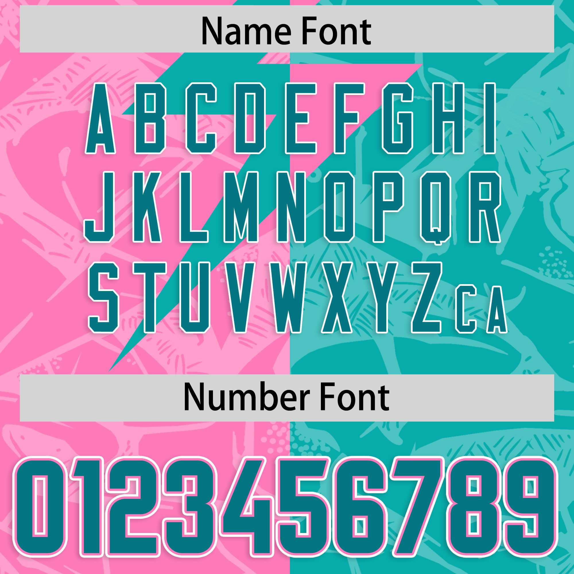 Custom Aqua Pink Split Personalized Lightning Pattern American Football Jersey