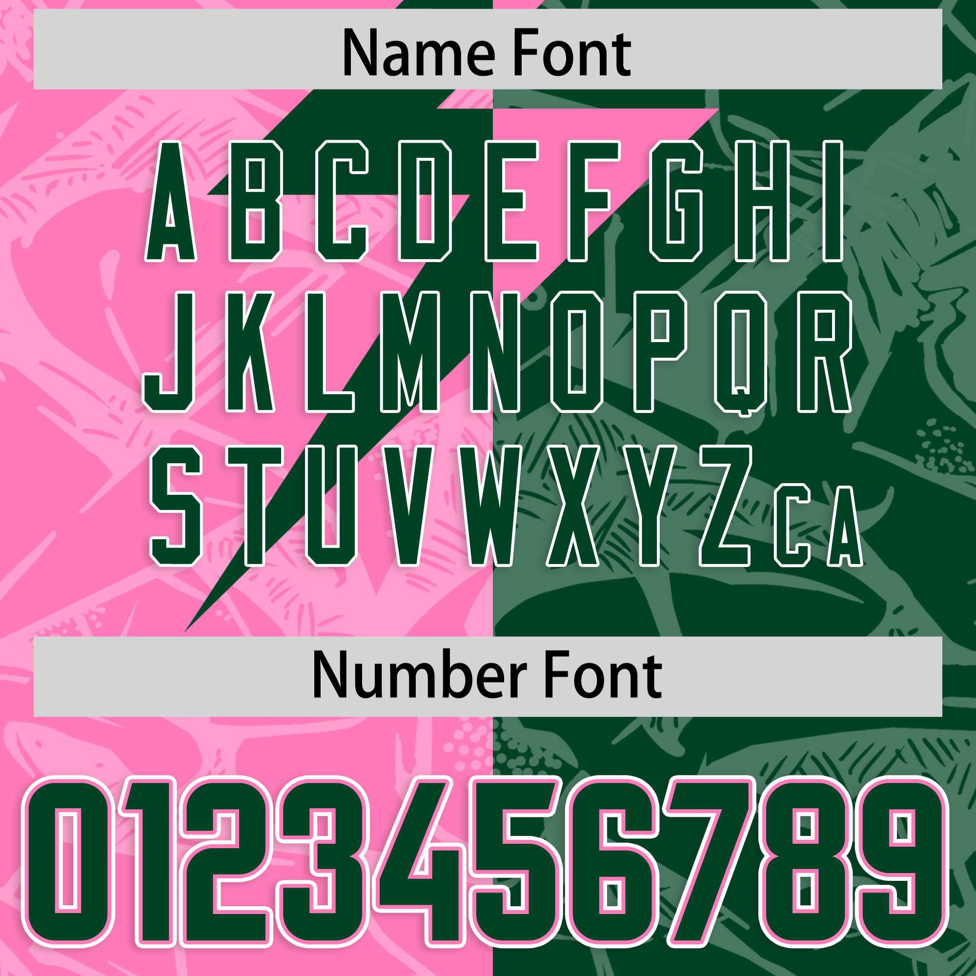 Custom Pink Green Split Personalized Lightning Pattern American Football Jersey