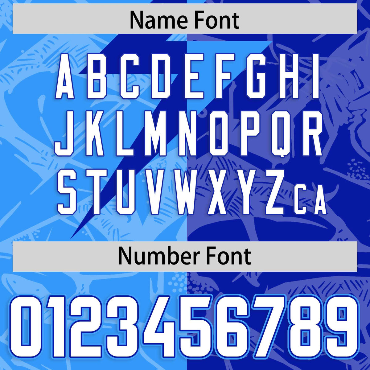 Custom Royal Light Blue Split Personalized Lightning Pattern American Football Jersey