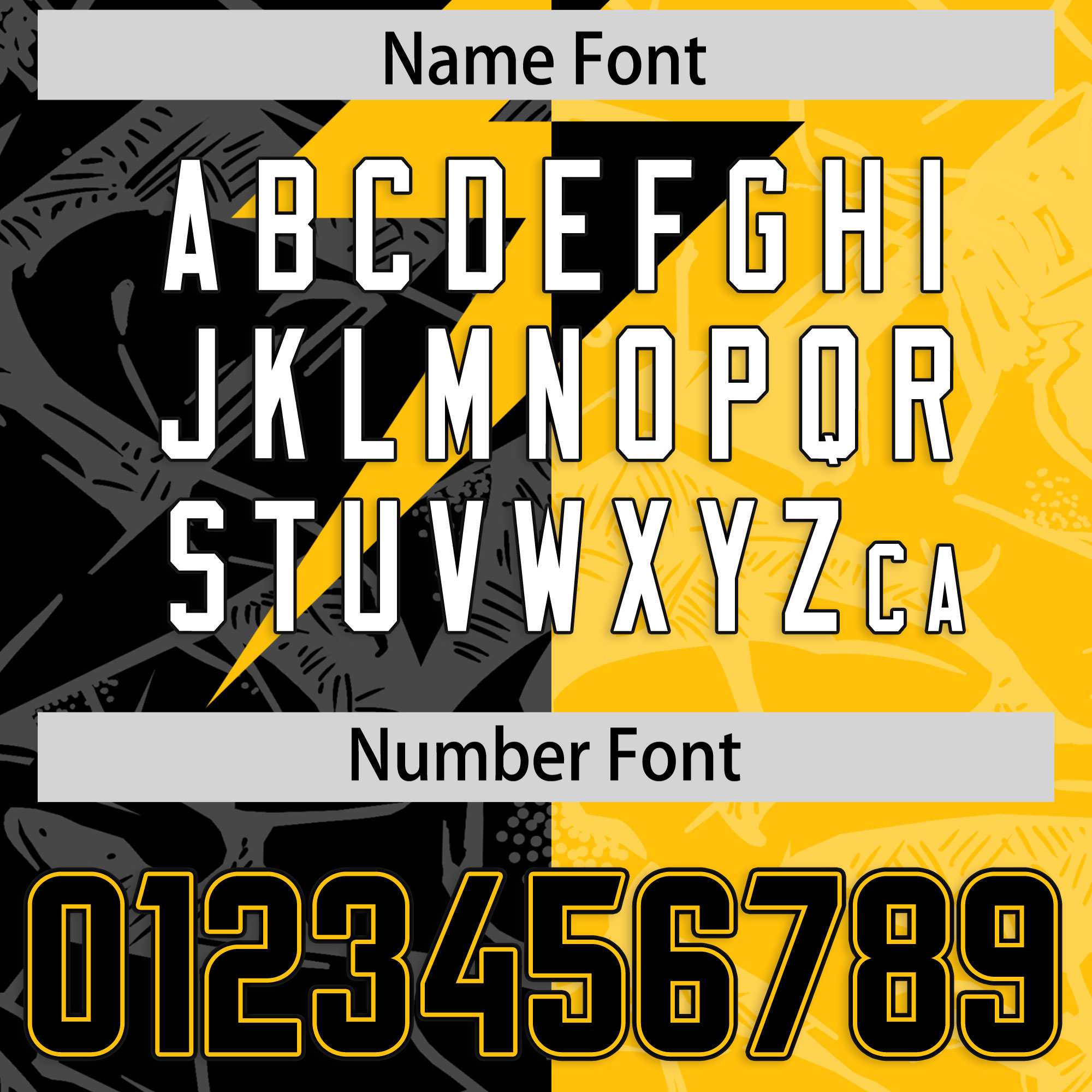 Custom Yellow Black Split Personalized Lightning Pattern American Football Jersey