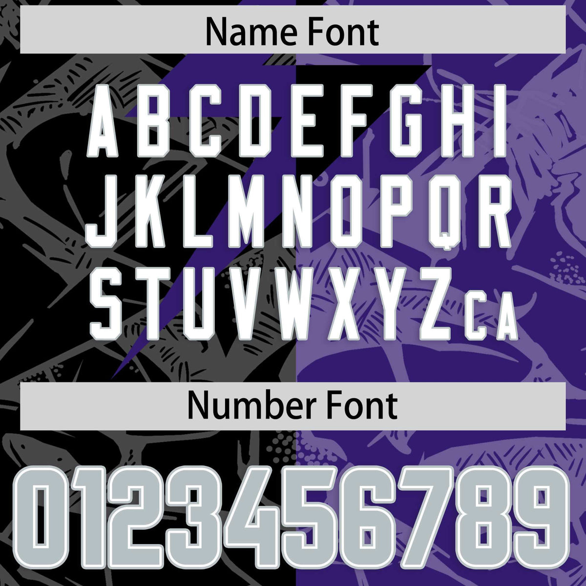 Custom Purple Black Split Personalized Lightning Pattern American Football Jersey