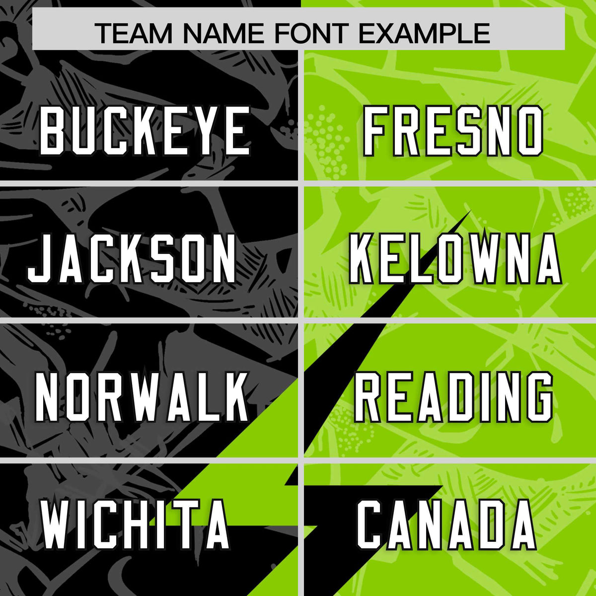 Custom Neon Green Black Split Personalized Lightning Pattern American Football Jersey