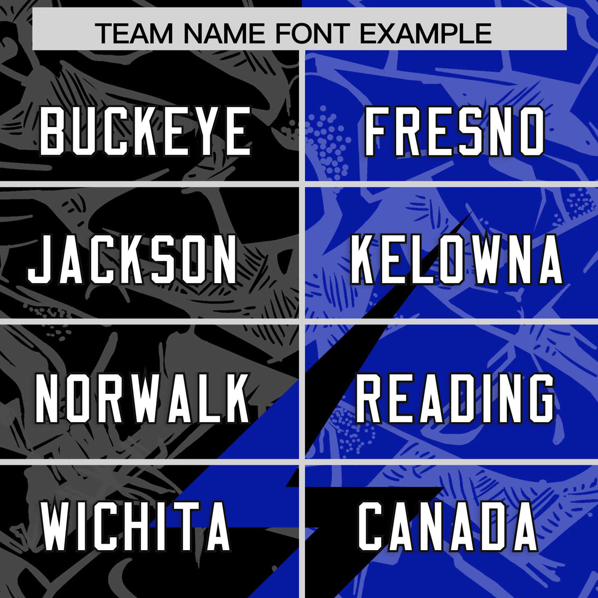 Custom Royal Black Split Personalized Lightning Pattern American Football Jersey