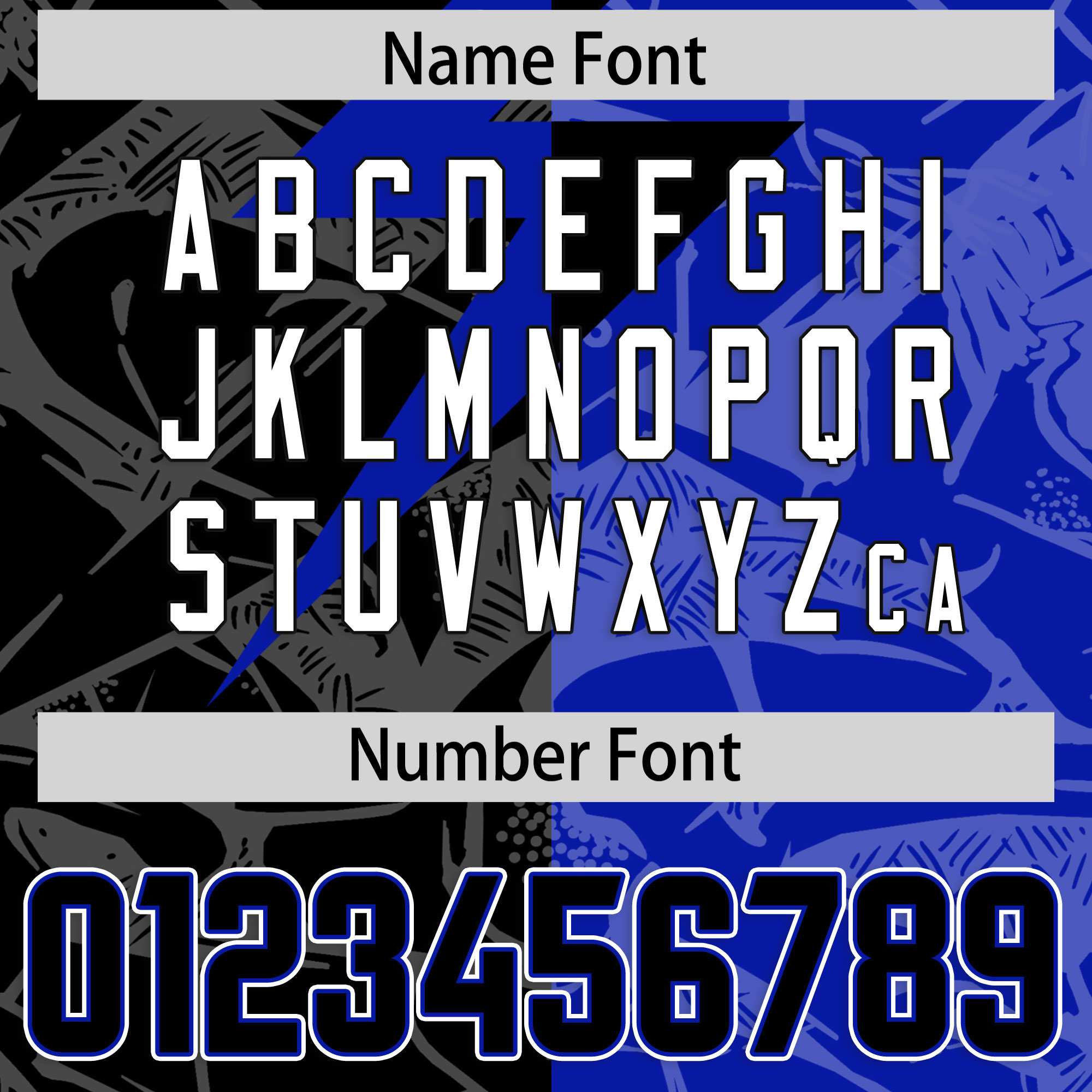 Custom Royal Black Split Personalized Lightning Pattern American Football Jersey