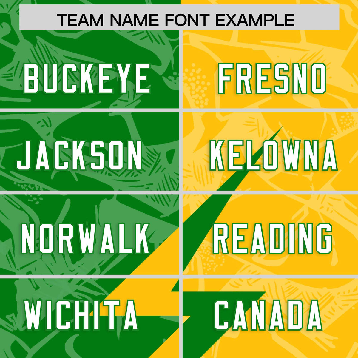 Custom Kelly Green Yellow Split Personalized Lightning Pattern American Football Jersey