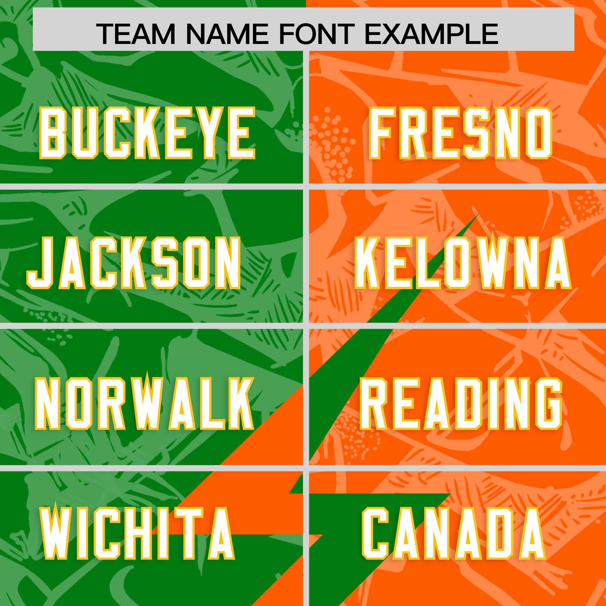 Custom Orange Kelly Green Split Personalized Lightning Pattern American Football Jersey