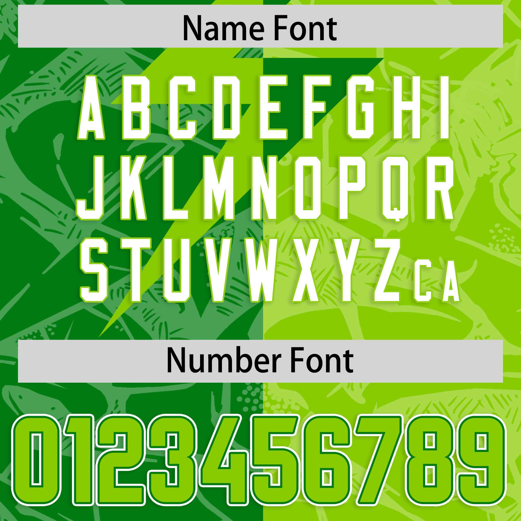 Custom Neon Green Kelly Green Split Personalized Lightning Pattern American Football Jersey