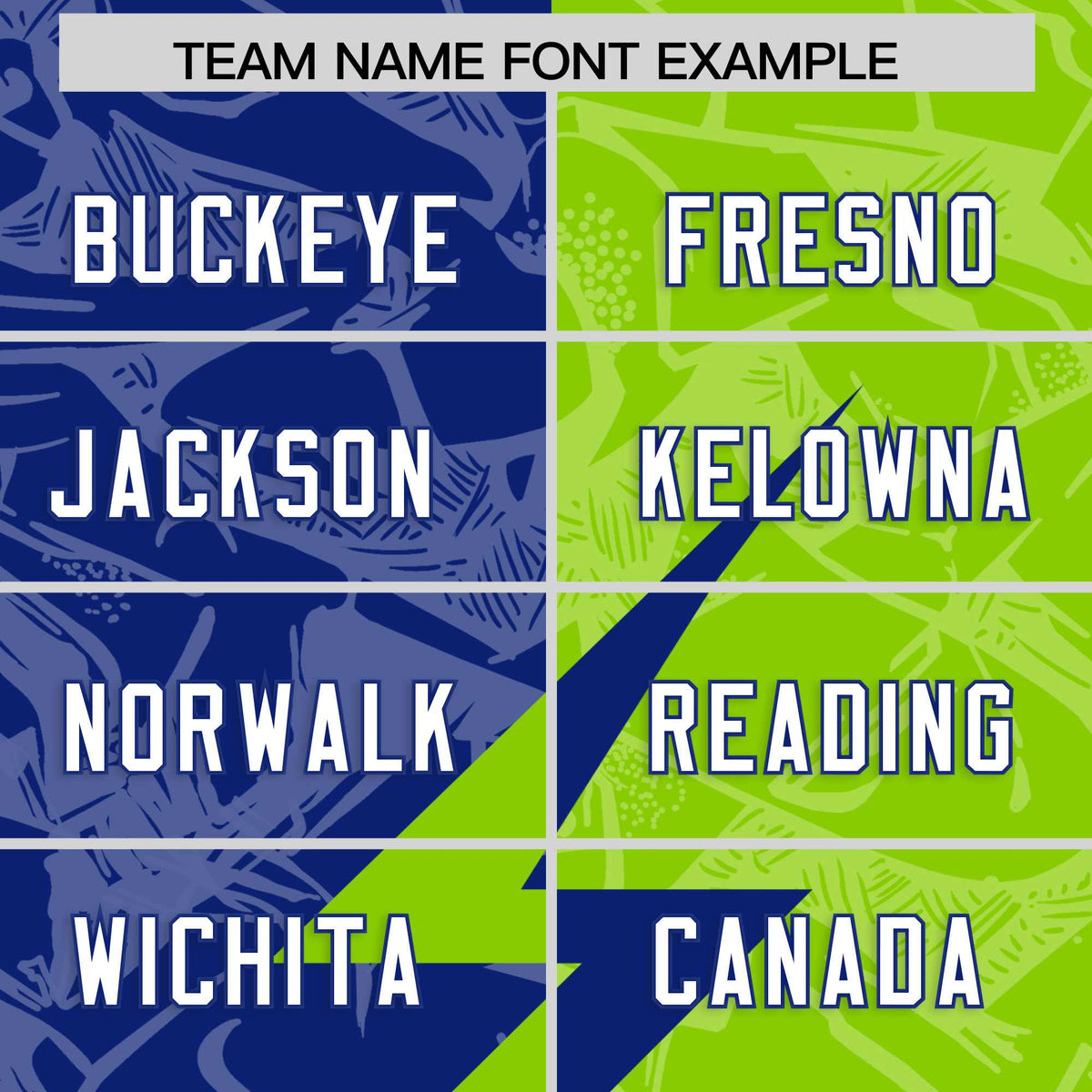 Custom Royal Neon Green Split Personalized Lightning Pattern American Football Jersey