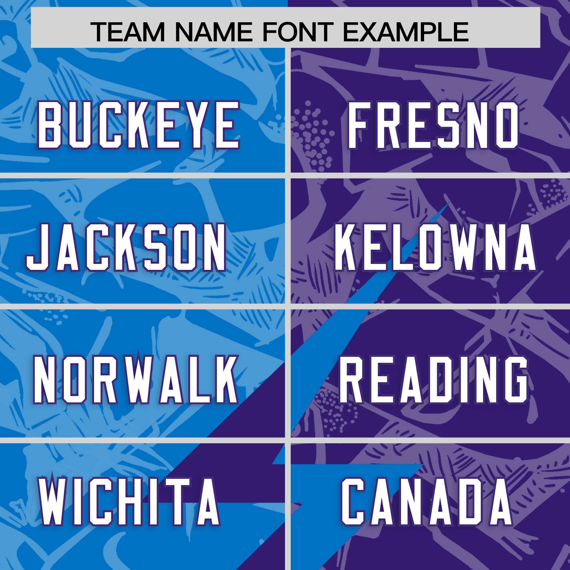 Custom Panther Blue Purple Split Personalized Lightning Pattern American Football Jersey