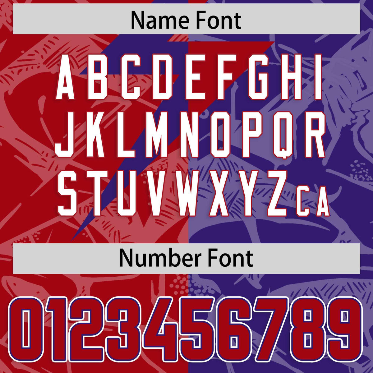 Custom Red Purple Split Personalized Lightning Pattern American Football Jersey