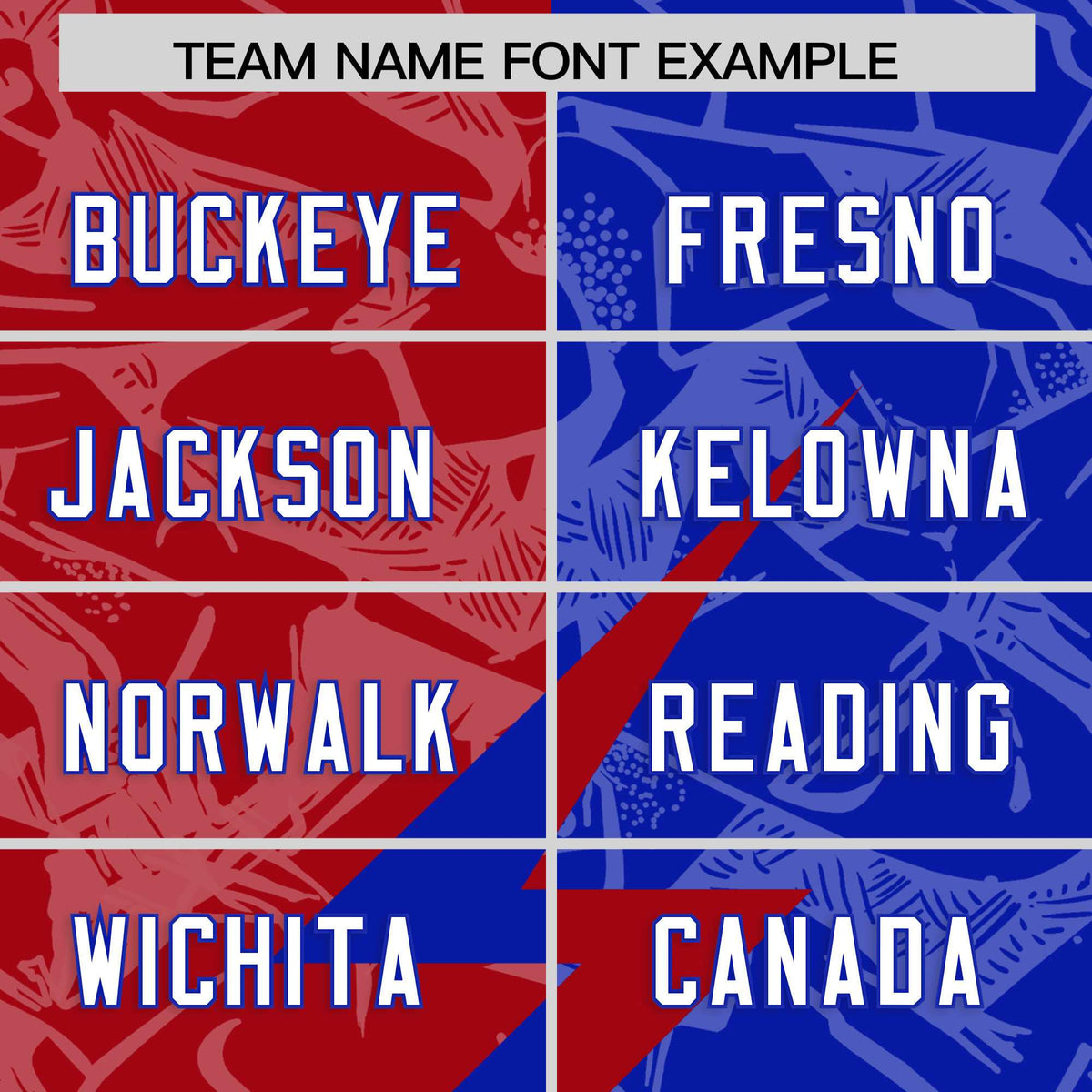 Custom Royal Red Split Personalized Lightning Pattern American Football Jersey