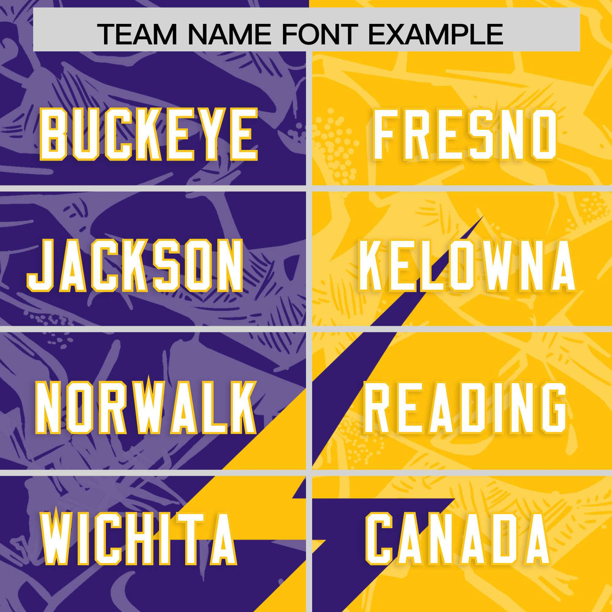 Custom Yellow Purple Split Personalized Lightning Pattern American Football Jersey