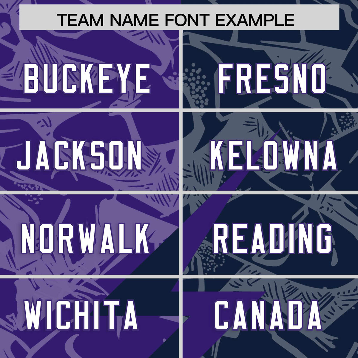 Custom Navy Purple Split Personalized Lightning Pattern American Football Jersey